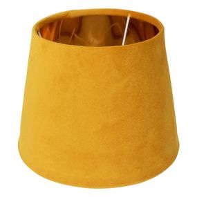Zamatové medovo zlaté tienidlo so zlatým vnútrom Honey - Ø46 * 25cm / E27