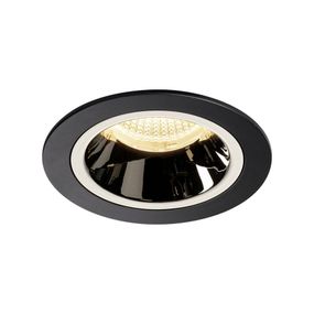 SLV BIG WHITE NUMINOS DL M vnitřní LED zápustné stropní svítidlo černá/chrom 3000 K 40° včetně listových pružin 1003870