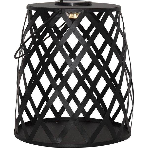 Čierny LED lampáš Star Trading Calabria, výška 28 cm