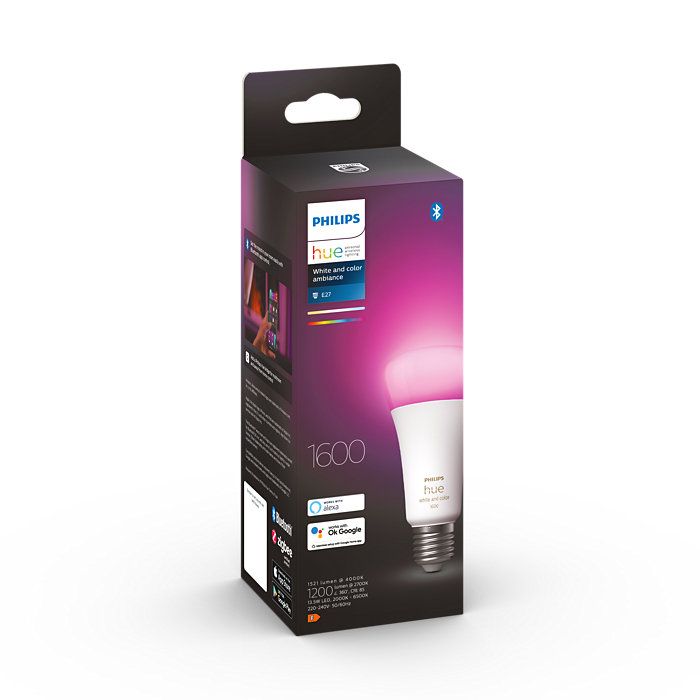 Philips HUE LED White and color Ambiance žiarovka E27 13,5W 1600lm 2000-6500K+RGB stmievateľná BlueTooth