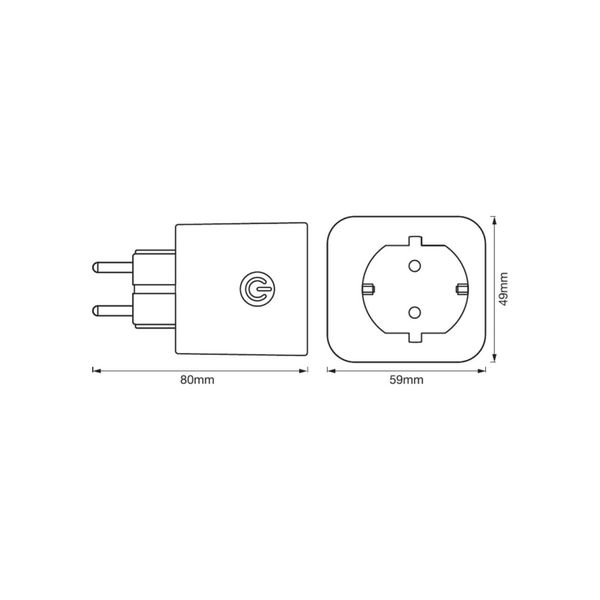 LEDVANCE SMART+ WiFi Indoor Plug EU IP20, plast, P: 8 cm, L: 4.9 cm, K: 5.9cm
