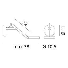 Rotaliana String W0 DTW nástenné biela oranžová, Obývacia izba / jedáleň, hliník, polykarbonát, textil, 9W