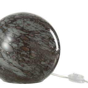 Šedá sklenená mramorovaná stolná lampa Dany - 22 * ​​20 * 18 cm / E14