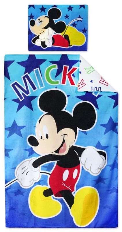 Setino, Detské obliečky do postieľky 90x140 Mickey Mouse Modrý