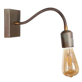 Moretti Luce S flexibilným ramenom nástenné svetlo Orio mosadz, Obývacia izba / jedáleň, antikizovaná mosadz, E27, 52W, L: 12 cm, K: 12cm