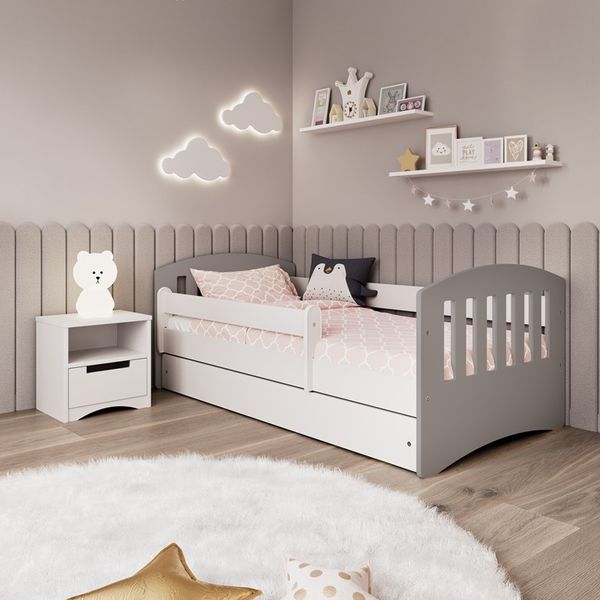 Klasická detská posteľ Babydreams sivá
