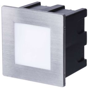 ZC0109 EMOS LED orientačné svietidlo, štvorec 1,5W teplá biela IP65 nerez