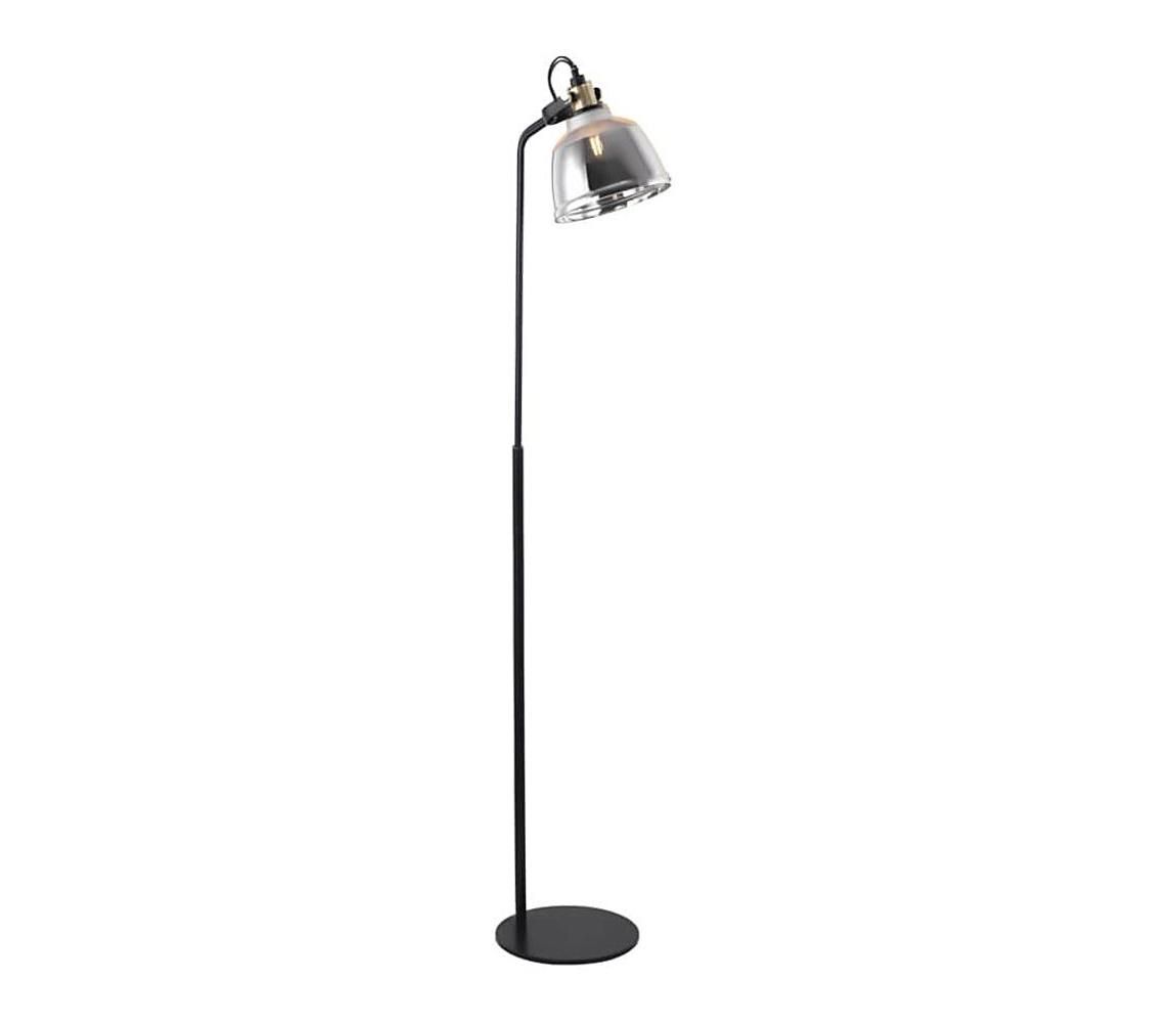 Klausen 107001 - Stojacia lampa ASGARD 1xE27/11W/230V šedá/čierna/zlatá