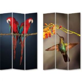 KARE Design Paravan Twin Parrot vs Cute Colibri 180x120cm