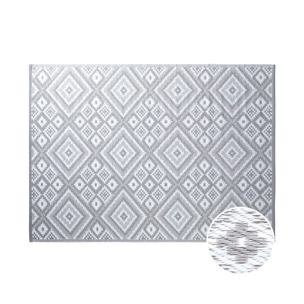 Butlers COLOUR CLASH Vnútorný a vonkajší koberec etno 200 x 150 cm - šedá