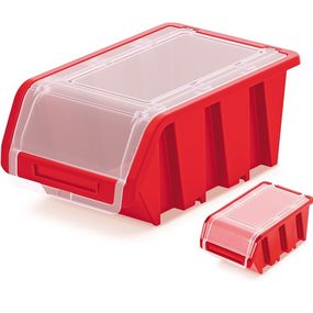 Plastový úložný box uzavíratelný Truck Plus červený