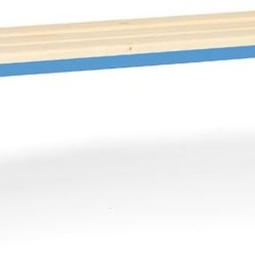 KOVO PRAKTIK Šatňová lavica 1,5 m, modrá podnož
