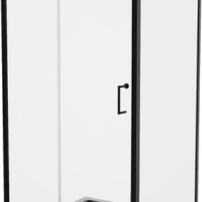 MEXEN/S - Apia Sprchovací kút 90x90 cm, transparent, čierna + vanička so sifónom 840-090-090-70-00-4070B
