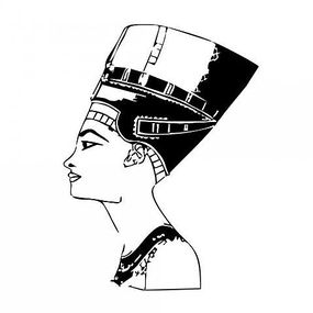 Nálepka na stenu Egypťanka Nefertiti _PX 107