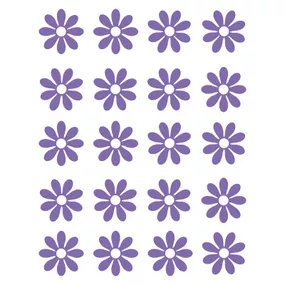 Pieris design Malé kvety - Nálepky na okno tmavo modrá
