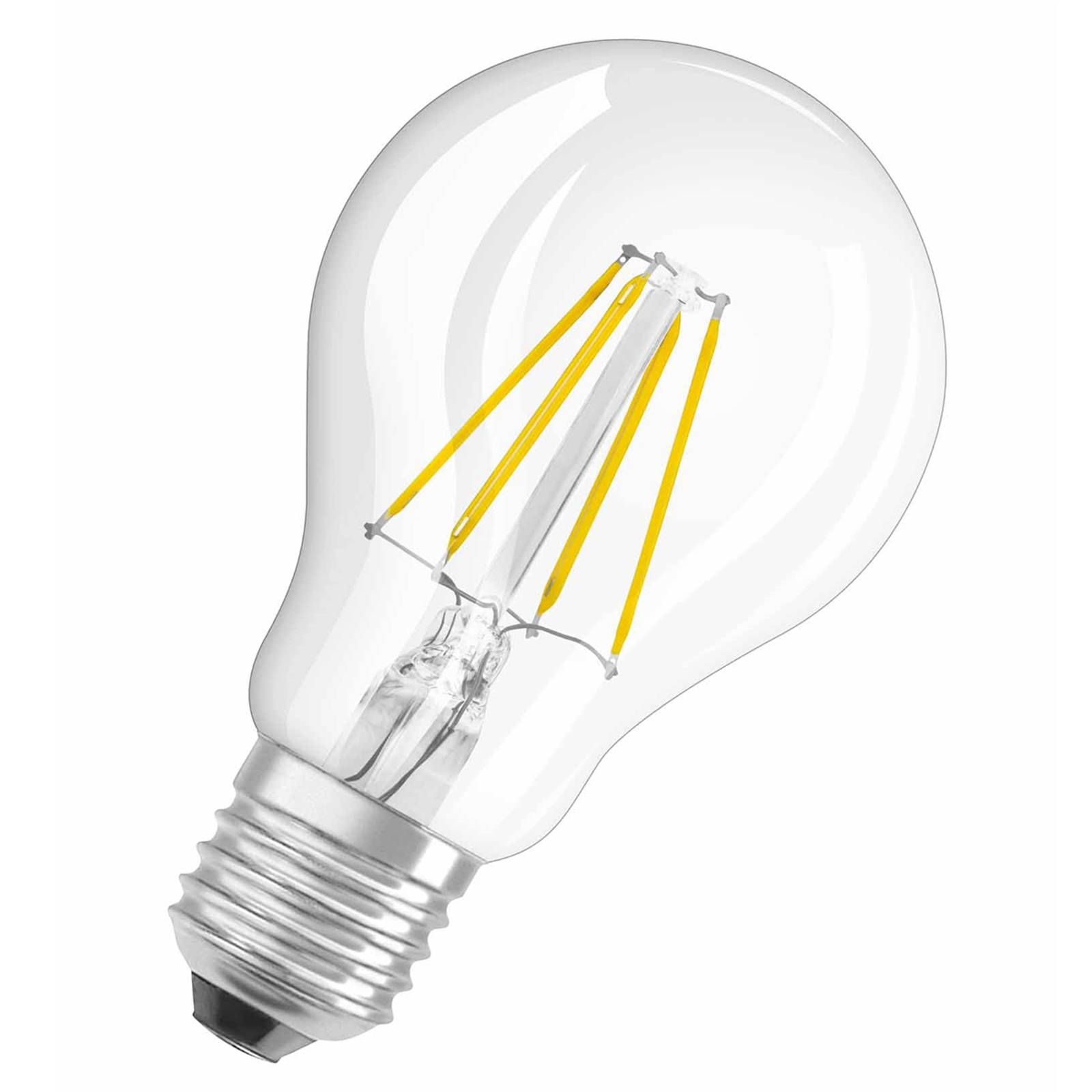 OSRAM LED žiarovka E27 4W Classic filament 827, E27, 4W, Energialuokka: E, P: 10.5 cm