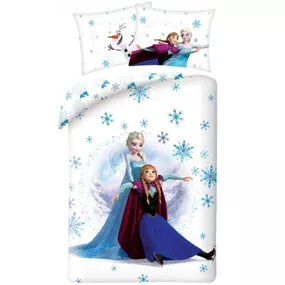 Carbotex · Obliečky do detskej postieľky Ľadové kráľovstvo - Frozen - Princezné na korčuliach - 100% bavlna - 40 x 60 cm + 100 x 135 cm