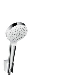 Hansgrohe Crometta - Set sprchovej hlavice, držiaka a hadice, EcoSmart, biela/chróm 26568400