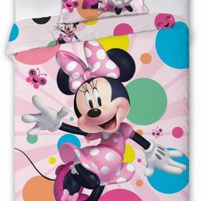 DomTextilu Krásne žiarivé posteľné obliečky Minnie 2 časti: 1ks 160 cmx200 + 1ks 70 cmx80 Ružová 140x200 cm 25121-149006