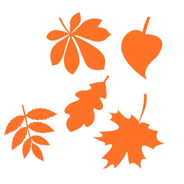 Pieris design Padajúce listy - jesenné nálepky na okná světlo šedá