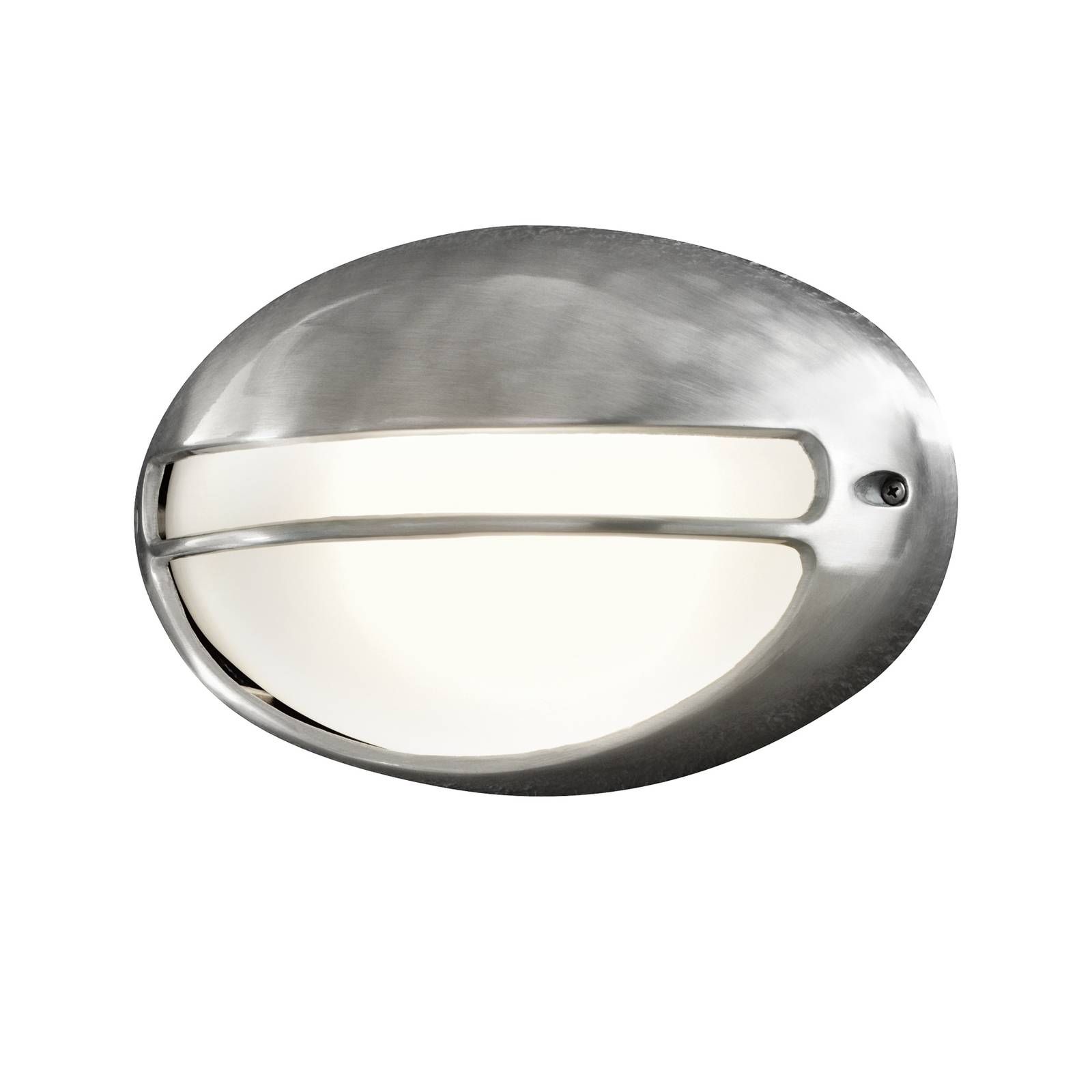 Konstsmide Vonkajšie nástenné svietidlo Torino oválny tvar, hliník, akryl, E27, 60W, L: 34 cm, K: 21cm