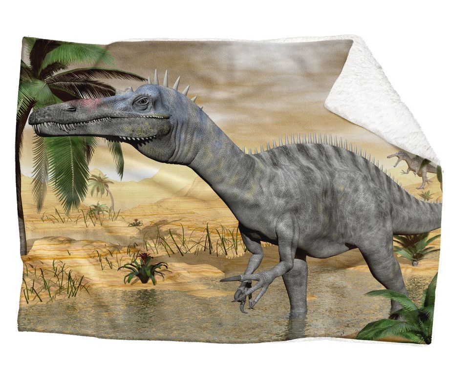 Deka Dinosaurus  (Rozmer: 200 x 140 cm, Podšitie baránkom: ÁNO)