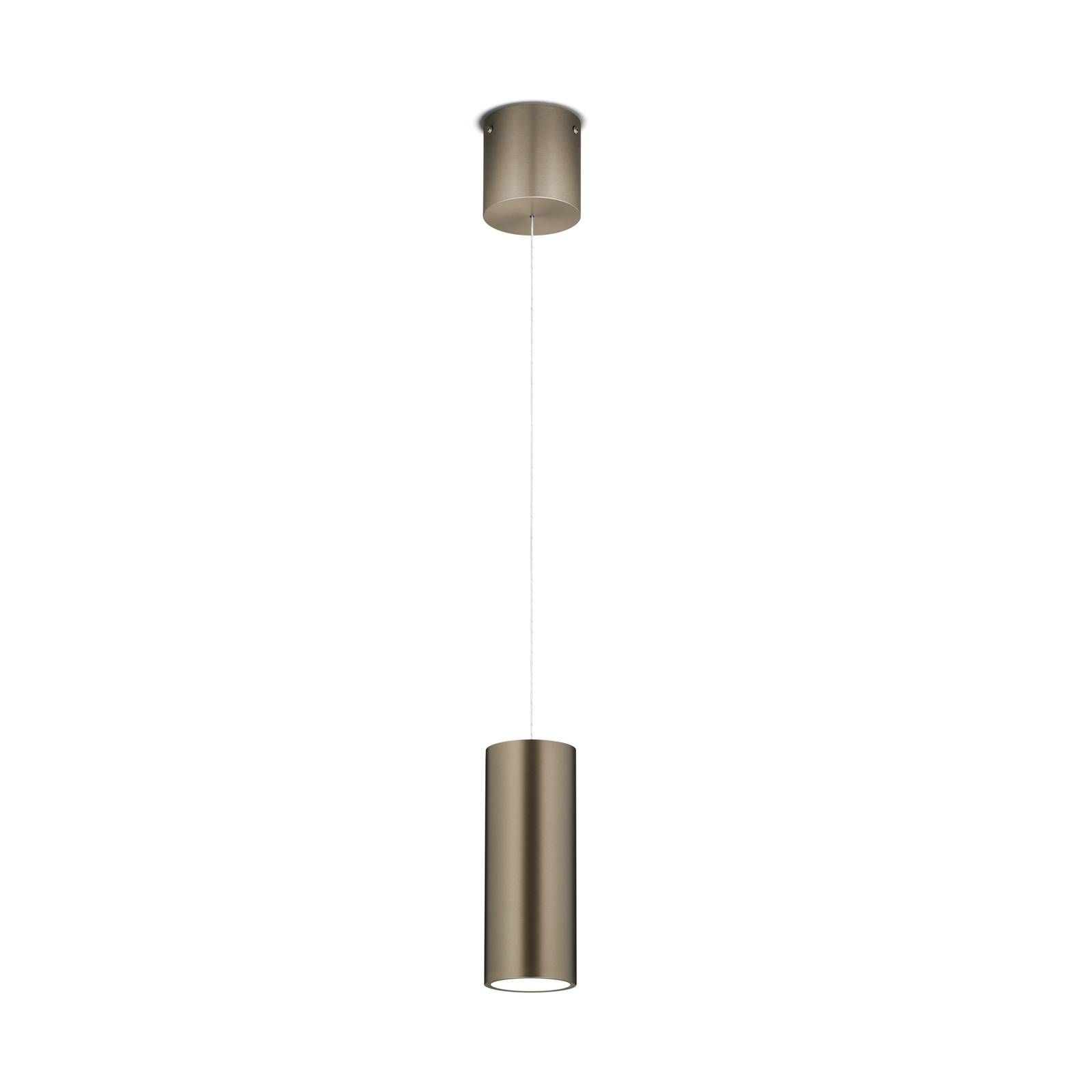 Knapstein Závesné LED svietidlo Helli up/down 1-pl. bronzová, Obývacia izba / jedáleň, hliník, oceľ, mosadz, 8W, K: 20.8cm