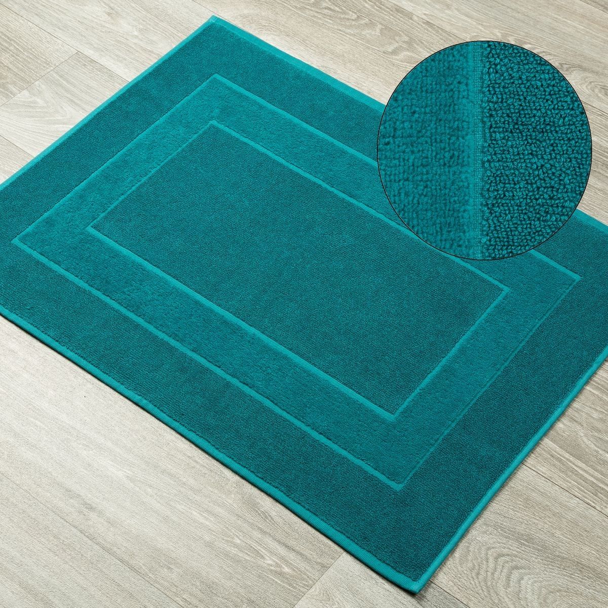 DomTextilu Tyrkysový kúpeľňový koberec z bavlny Šírka: 60 cm | Dĺžka: 90 cm 44533-208243