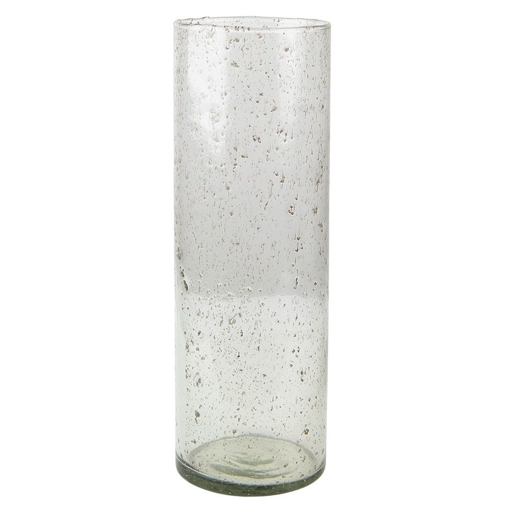Sklenená transparentná fúkaná váza - Ø 10*30 cm