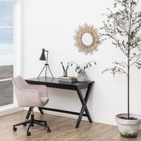 Dkton Dizajnový písací stôl Naroa 120 cm, čierny