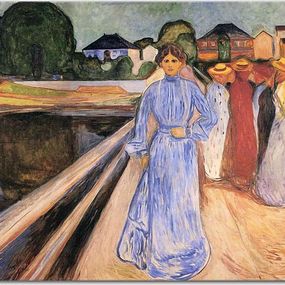 Edvard Munch Reprodukcie - Woman on the Bridge zs10228