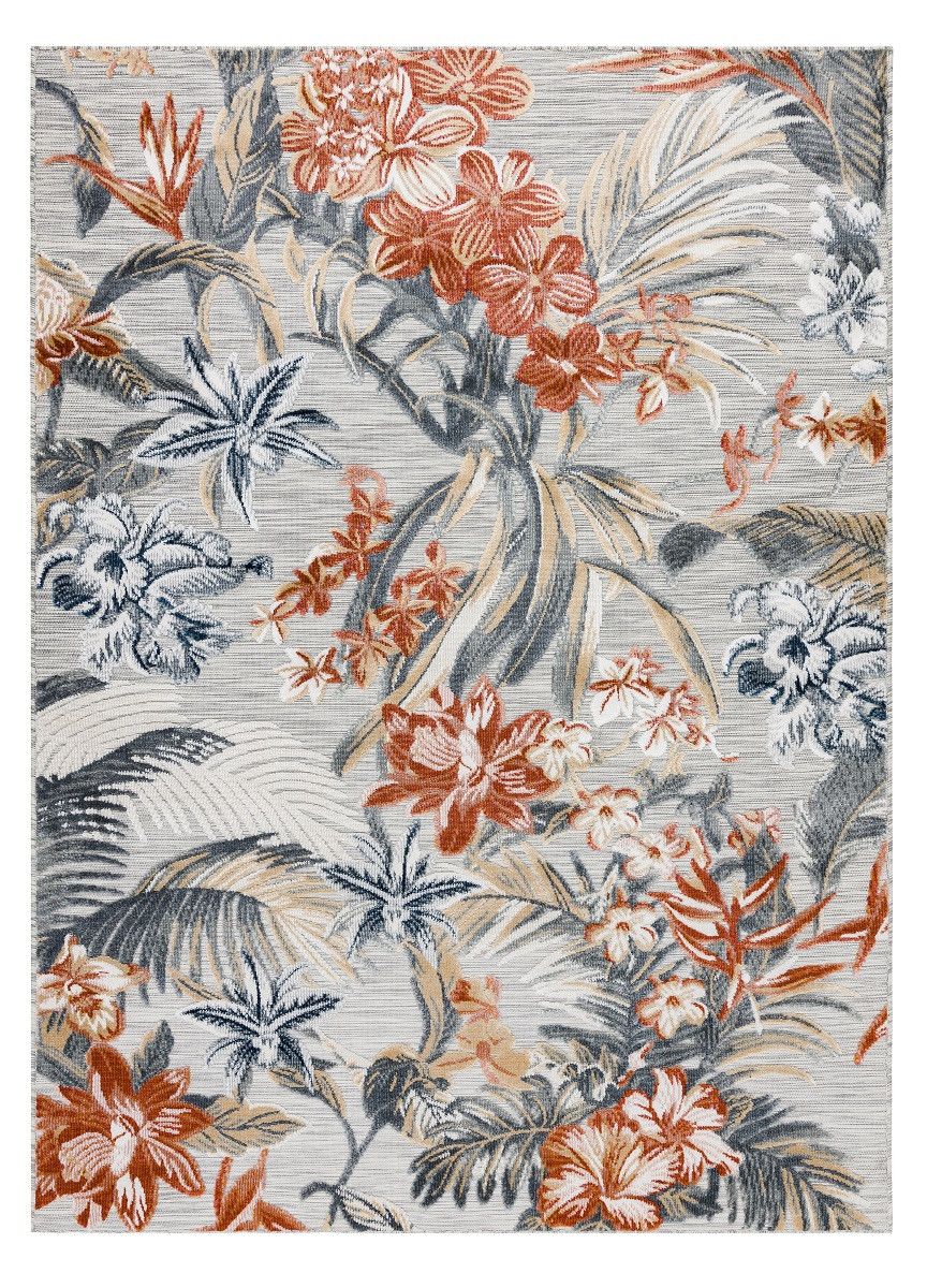 Dywany Łuszczów Kusový koberec Botanic 65262 flowers grey - 78x150 cm