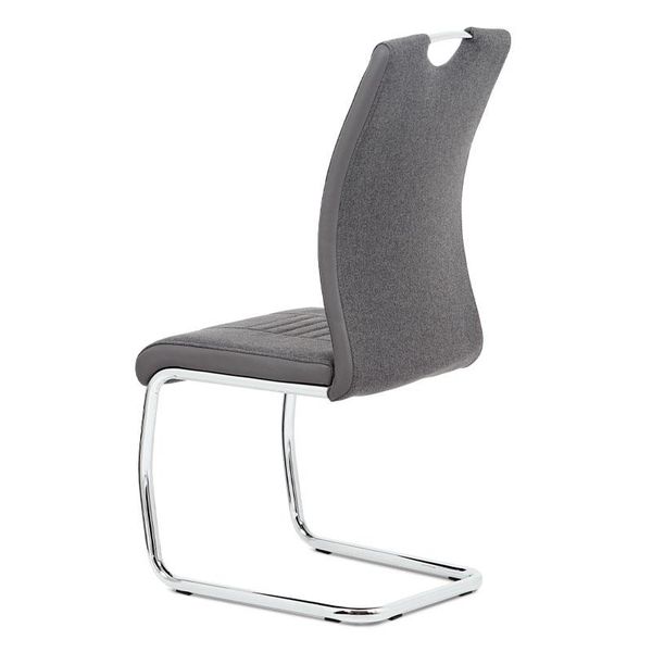 Autronic -  Jedálenská stolička DCL-405 GREY2, sedák látka šedá/podnož chróm