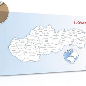 Obraz na korku mapa Slovenskej republiky