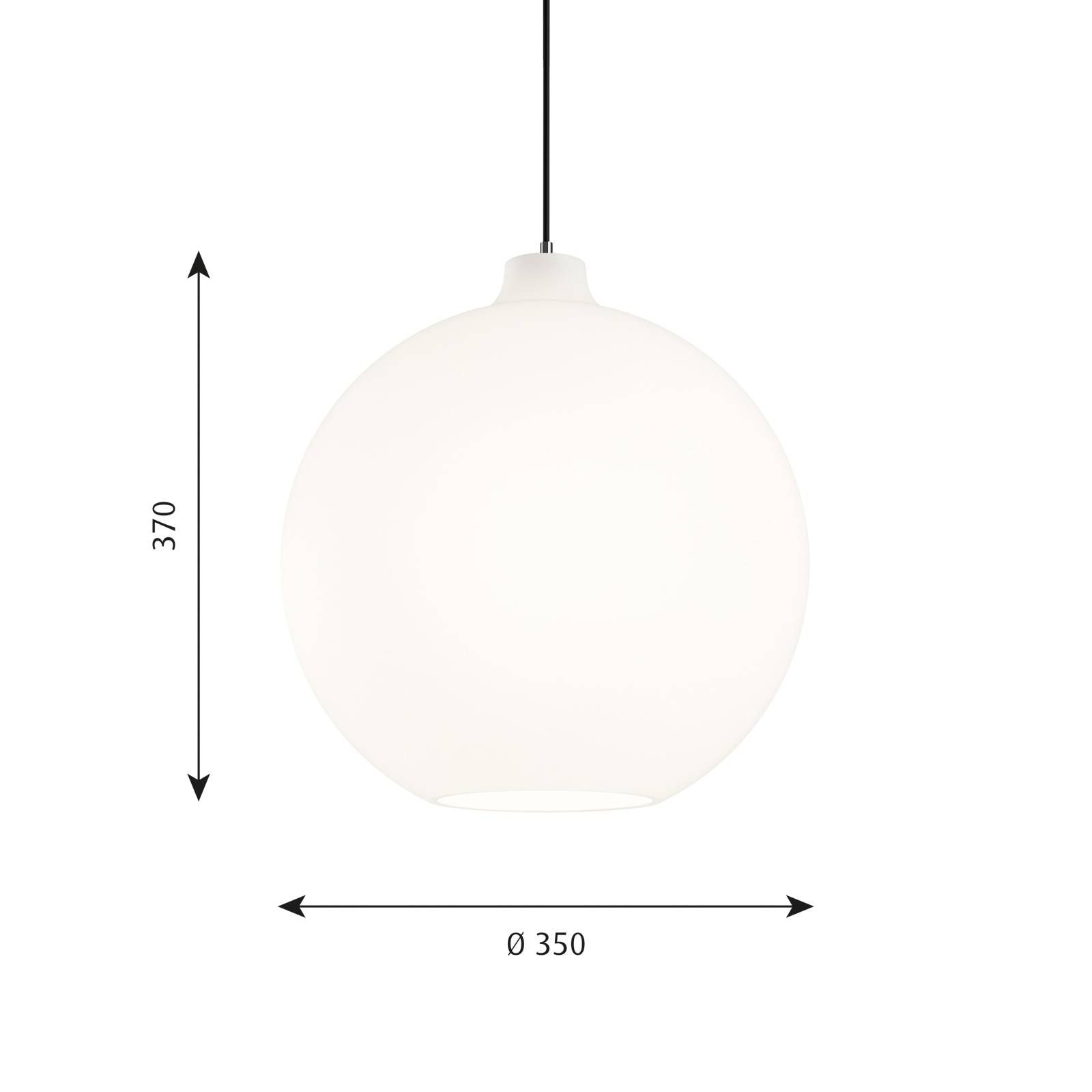 Louis Poulsen Wohlert sklenená závesná lampa Ø35cm, Obývacia izba / jedáleň, sklo, oceľ, E27, 70W, K: 37cm