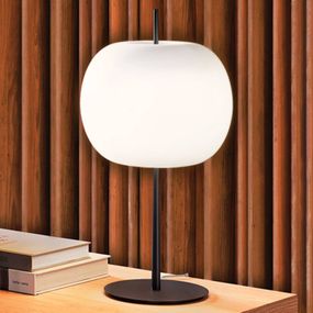 Kundalini Kushi XL stolná lampa čierna/biela, Obývacia izba / jedáleň, kov, sklo, E27, 60W, K: 60cm