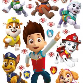 DK 1734 AG Design Samolepiace dekorácie - samolepka na stenu - Paw Patrol, veľkosť 42,5 cm x 65 cm