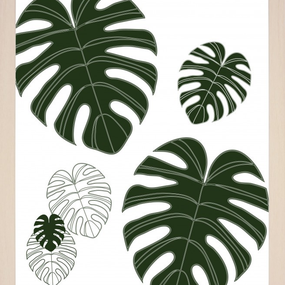 Zarámovaný obraz Tropické listy, 24x30 cm