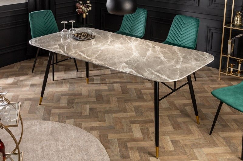 LuxD Jedálenský stôl Laney 180 cm mramor sivý