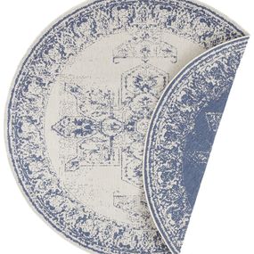 NORTHRUGS - Hanse Home koberce Kusový koberec Twin Supreme 104138 Blue / Cream kruh - 140x140 (priemer) kruh cm