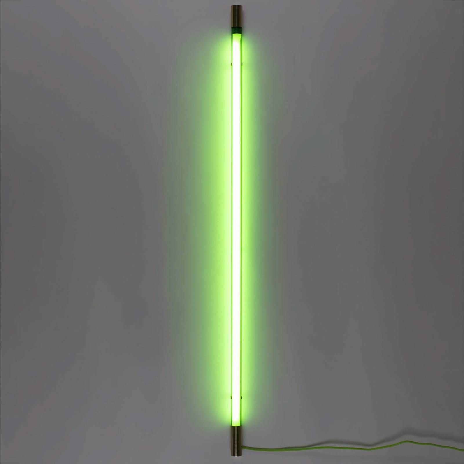 SELETTI Nástenné LED svetlo Linea Gold, zelená, Obývacia izba / jedáleň, sklo, kov, plast, 18W, K: 127.4cm