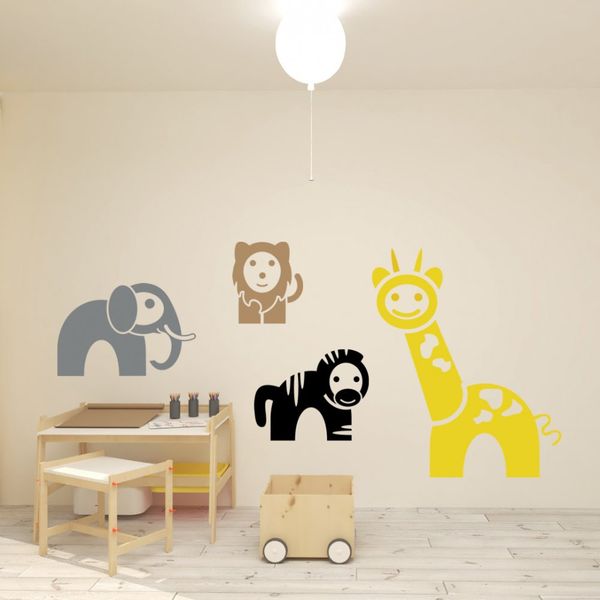 Pieris design Slon - nálepka na stenu žltá medová