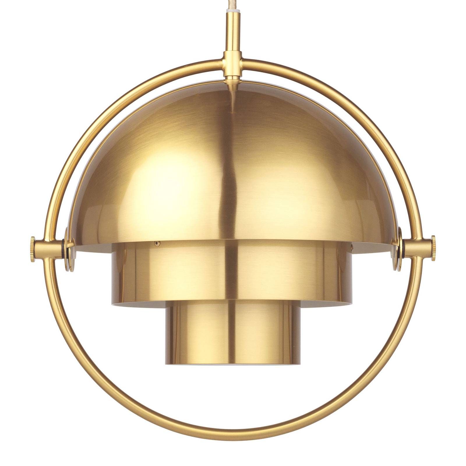 GUBI Multi-Lite závesná lampa 25, 5cm mosadz/mosadz, Obývacia izba / jedáleň, oceľ, E14, 40W
