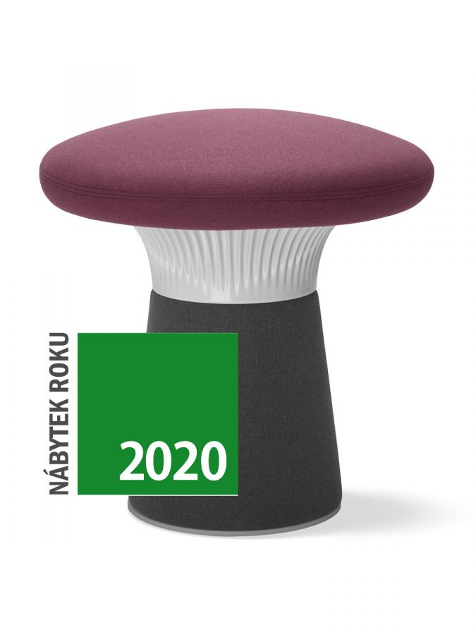 LD SEATING Designový taburet FUNGHI FU-N0 50/50 biely plast