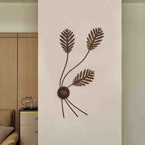 Lucande Nelian nástenné svetlo rastlinný dekór, G9, Obývacia izba / jedáleň, železo, G9, 8W, L: 43.3 cm, K: 93cm