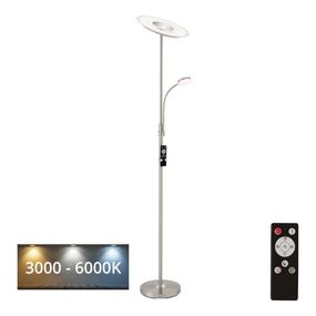 Brilo - LED Stmievateľná stojacia lampa LED/29,5W/230V + LED/3,5W 3000-6000K + DO