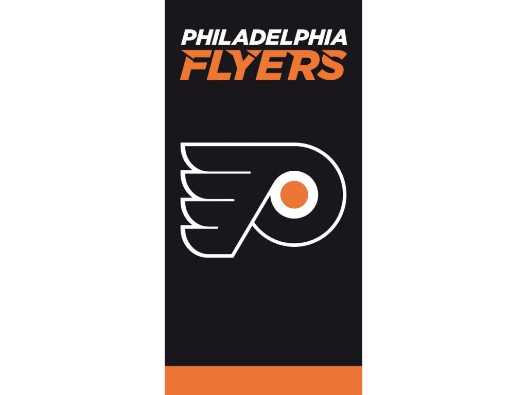 OSUŠKA NHL PHILADELPHIA FLYERS BLACK  70x140 cm