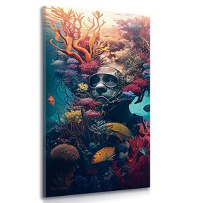 Obraz potápač v surrealizme - 60x120