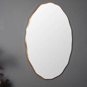 Estila Art-deco moderné oválne nástenné zrkadlo Simplifica vo vkusnom ráme 100cm