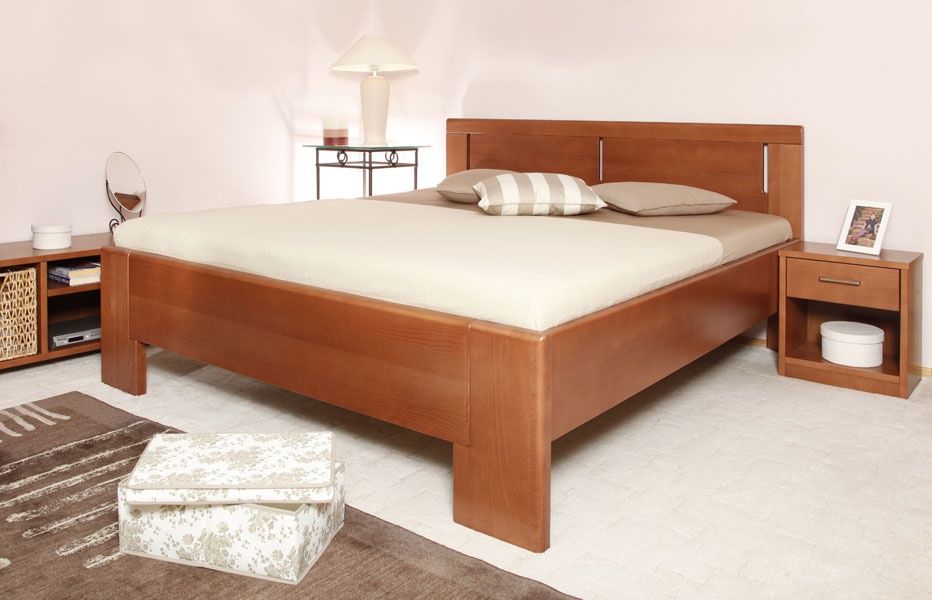 Masívna posteľ s úložným priestorom deluxe 3 - 160/180 x 200cm - 160 x